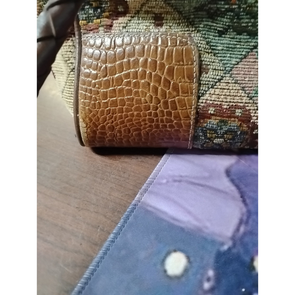 Vtg Coldwater Creek Purse Handbag Floral Tapestry Boho - Picture 4 of 16